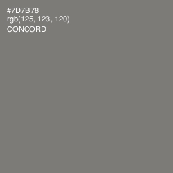 #7D7B78 - Concord Color Image