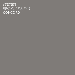 #7E7B79 - Concord Color Image