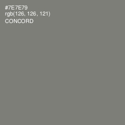 #7E7E79 - Concord Color Image