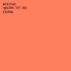 #FE7F5C - Coral Color Image