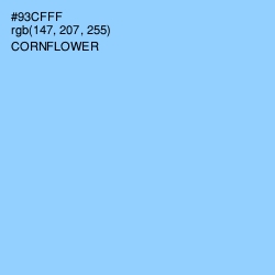 #93CFFF - Cornflower Color Image