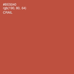 #BE5040 - Crail Color Image