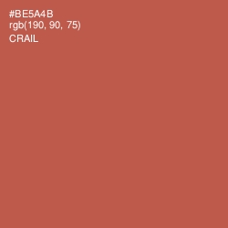 #BE5A4B - Crail Color Image