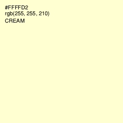 #FFFFD2 - Cream Color Image