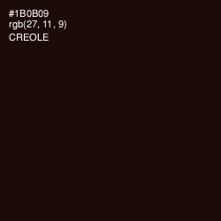 #1B0B09 - Creole Color Image