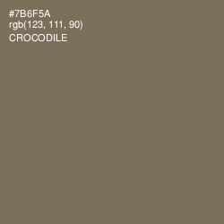 #7B6F5A - Crocodile Color Image