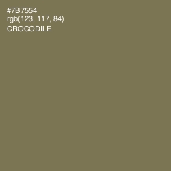 #7B7554 - Crocodile Color Image