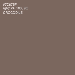 #7C675F - Crocodile Color Image