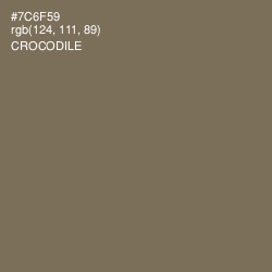 #7C6F59 - Crocodile Color Image