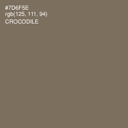 #7D6F5E - Crocodile Color Image