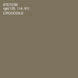 #7D725B - Crocodile Color Image