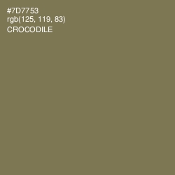 #7D7753 - Crocodile Color Image
