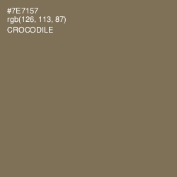 #7E7157 - Crocodile Color Image