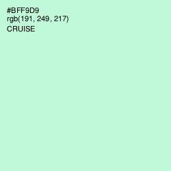 #BFF9D9 - Cruise Color Image