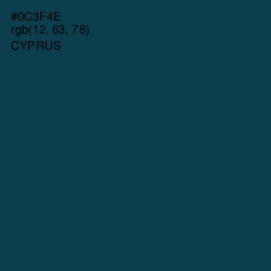 #0C3F4E - Cyprus Color Image