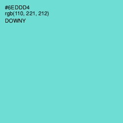 #6EDDD4 - Downy Color Image