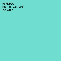 #6FDDD0 - Downy Color Image