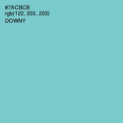#7ACBCB - Downy Color Image