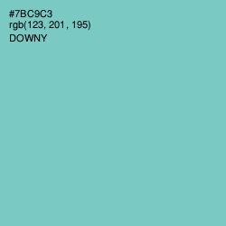 #7BC9C3 - Downy Color Image