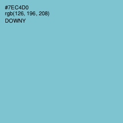 #7EC4D0 - Downy Color Image