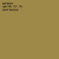 #9F8949 - Driftwood Color Image