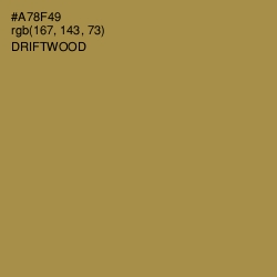 #A78F49 - Driftwood Color Image