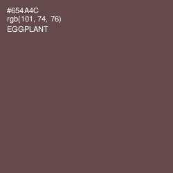 #654A4C - Eggplant Color Image