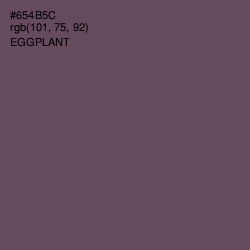 #654B5C - Eggplant Color Image