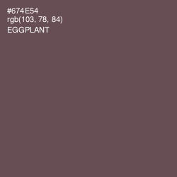 #674E54 - Eggplant Color Image