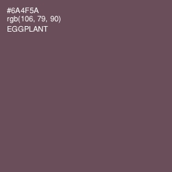 #6A4F5A - Eggplant Color Image