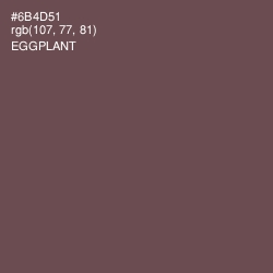 #6B4D51 - Eggplant Color Image