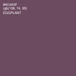 #6C4A5F - Eggplant Color Image