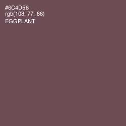 #6C4D56 - Eggplant Color Image