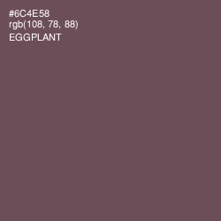 #6C4E58 - Eggplant Color Image