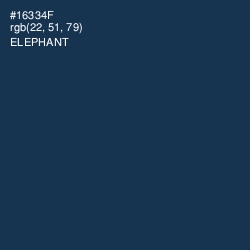#16334F - Elephant Color Image