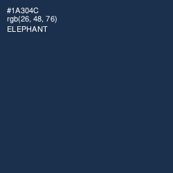 #1A304C - Elephant Color Image