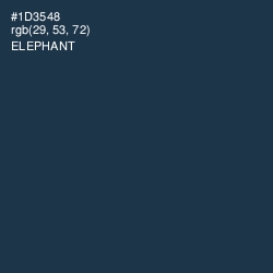 #1D3548 - Elephant Color Image