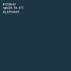 #1D3643 - Elephant Color Image