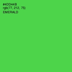 #4DD44B - Emerald Color Image