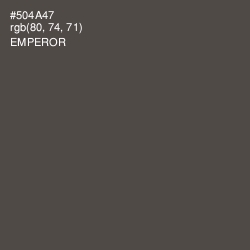 #504A47 - Emperor Color Image