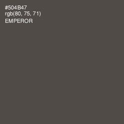 #504B47 - Emperor Color Image