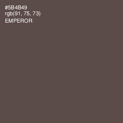 #5B4B49 - Emperor Color Image