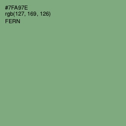 #7FA97E - Fern Color Image