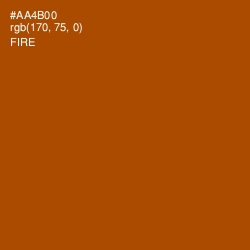 #AA4B00 - Fire Color Image