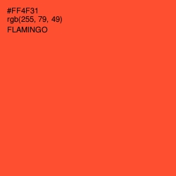 #FF4F31 - Flamingo Color Image