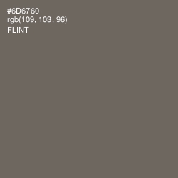#6D6760 - Flint Color Image