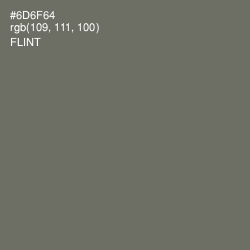 #6D6F64 - Flint Color Image