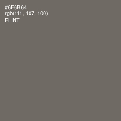 #6F6B64 - Flint Color Image