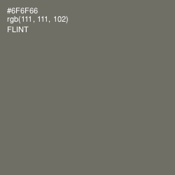 #6F6F66 - Flint Color Image