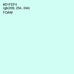 #D1FEF4 - Foam Color Image